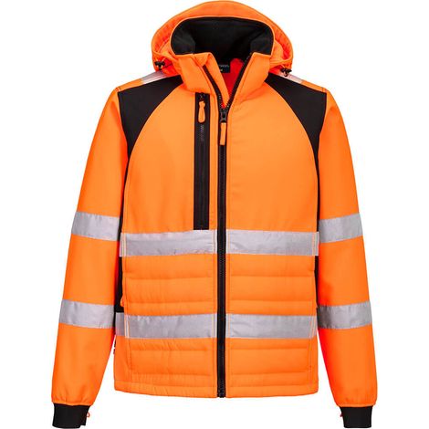 Veste Hybrid Baffle Wx2 Eco-conçu Hv - Taille Xl - Orange/noir - Portwest