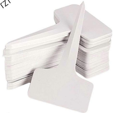 Filiyano – Kit d'étiquettes pour plantes avec panneau, capuchon, étiquette et stylo marqueur, blanc, lot x100, stylo marqueur offert, 2024 Ping (1/4)