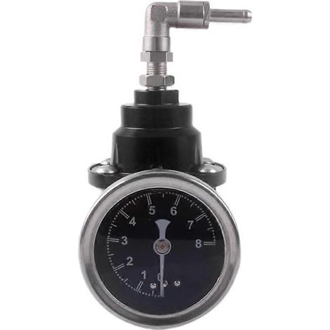 Régulateur de pression de carburant universel réglable pour compresseurs, soupape de régulation de pression d'essence pour pièces d'alimentation en carburant automobile Noir (1/5)