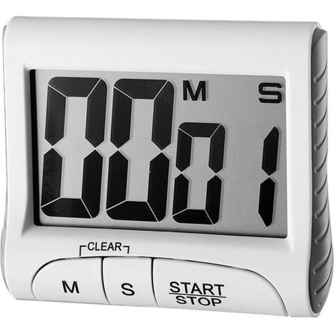 Minuteur numérique LCD, minuteur de cuisine portable multifonctionnel, minuteur de cuisson avec fonction mémoire - Blanc (1/3)