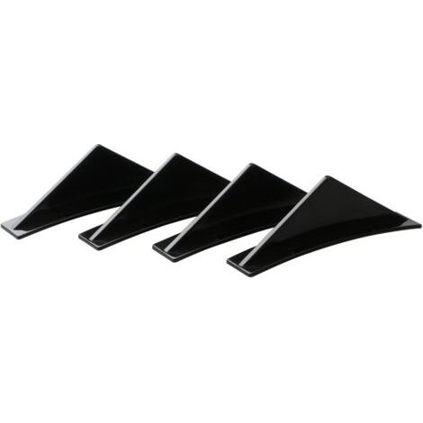4 Pcs Diffuseur De Spoiler De Pare-Chocs Arrière, Aileron De Pare-Chocs Arrière avec Vis, Pare-Chocs Requin Becquet Arrière, Anti-Usure Châssis Décoration Aileron Voiture(Noir/Courbe) (1/5)