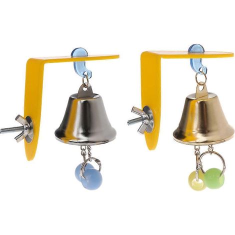 Schickes Vogel-Kauspielzeug mit Glöckchen zum Zähneknirschen und -reiben, mehrfarbige Glöckchen