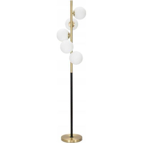 Ferretti Glamy Stehlampe Gold Schwarz Weiß 160 cm