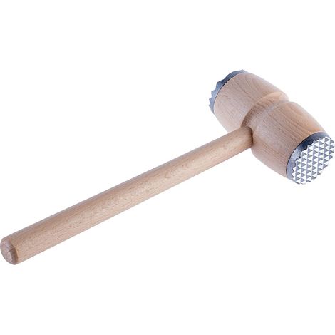 Martello batticarne in legno di faggio con testa in Alluminio h 27 cm (1/5)