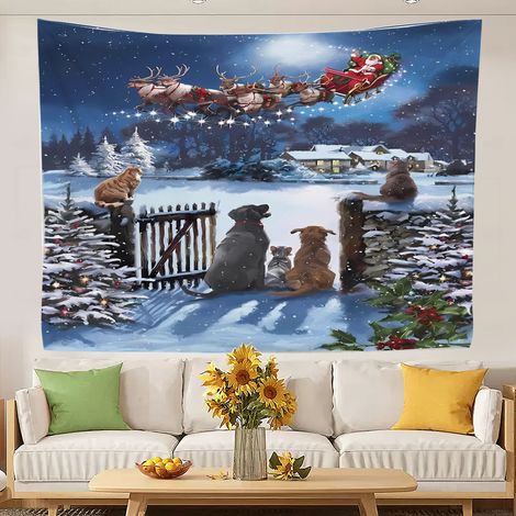 Farbenfroher Wandteppich, bedruckter Wandteppich für Schlafzimmer, ästhetische Tischdecken, Wandkunst 100x75cm (1/5)