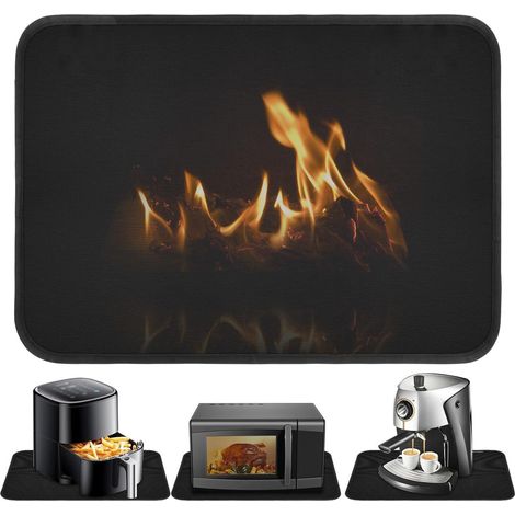 Tapis Résistant à La Chaleur pour Friteuse à Air, Tapis Réfractaire pour Plan de Travail de Cuisine, Tapis Isolant Thermique, Ignifuge Et Etanche, pour Friteuses, Micro-Ondes, Cafetières, Etc (1/5)