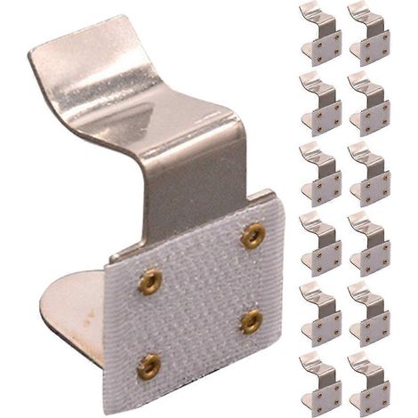 Lot de 20 pinces métalliques pour nappe, fixations pour jupe de table, supports de nappe, pinces antidérapantes (1/5)