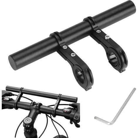 Rallonge Guidon Vélo,Extension de Guidon de Vélo en Alliage d'Aluminium,20cm Guidon de Vélo de Extenseur,Convient pour les vélos,GPS,Compteur de codes,Caméra de sport (1/5)
