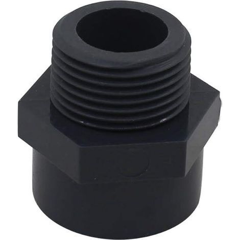 Raccordo maschio filettato in PVC 20 25 32 40 50 63 75 90 110mm raccordo a vite per piscine, raccordo misto in PVC, manicotto filettato (diametro interno 25mm - filettatura 3/4") (1/5)