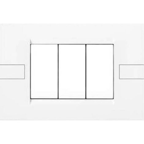 PLACCA SERIE 'INTEGRA' 3 posti - bianco