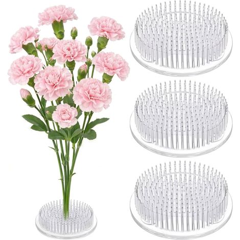 Juego de 4 floreros de plástico transparente, de 7 cm (2,8 pulgadas) de diámetro. (1/5)