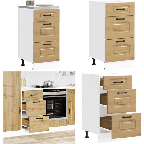 vidaXL Küchenunterschrank Kalmar Artisan-Eiche Holzwerkstoff (1/5)