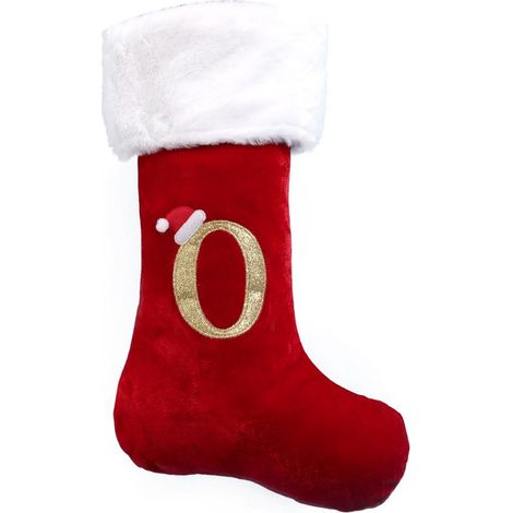 Deux grandes chaussettes de Noël à suspendre, idéales pour les sacs cadeaux du Père Noël, les sachets de bonbons, et parfaites pour décorer le sapin et la cheminée. Dimensions : 46 x 24 cm. (1/5)
