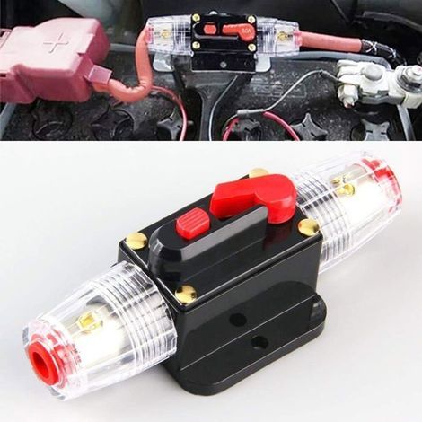 Disjoncteur automatique 60A, Protection de voiture 12V - 24V DC avec fusible, interrupteur manuel de réinitialisation (1/5)