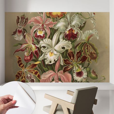 Selbstklebend Tapete - abwaschbar - Raumgestaltung Schlafzimmer Wohnzimmer Tapete Blumeneleganz 104x70 cm (1/5)