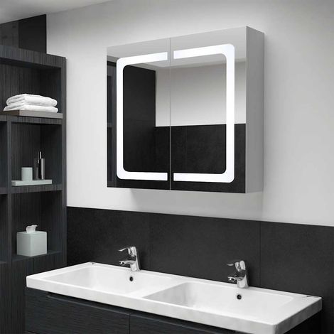 vidaXL Mueble de baño con espejo LED 80x12,2x68 cm (1/5)