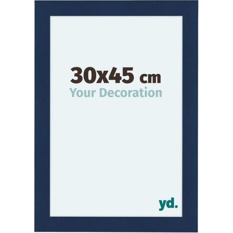 1 Cadre Photo MDF 30x45 cm Bleu Foncé Patiné Horizontal Vertical Salon Chambre Bureau