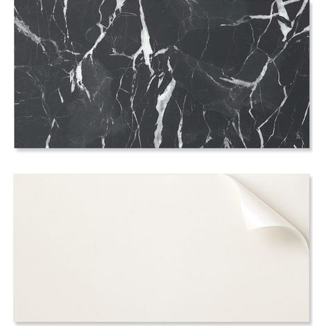 Panel de PVC con motivo decorativo f谩cil para comedor, 100x50 cm, dise帽o de m谩rmol con vetas.