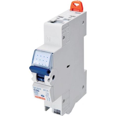 Disjoncteur 1 P+N C2 - 4,5 KA courbe C - 32 A - 1 module - Connexion auto / vis - Fixmatic - Gewiss