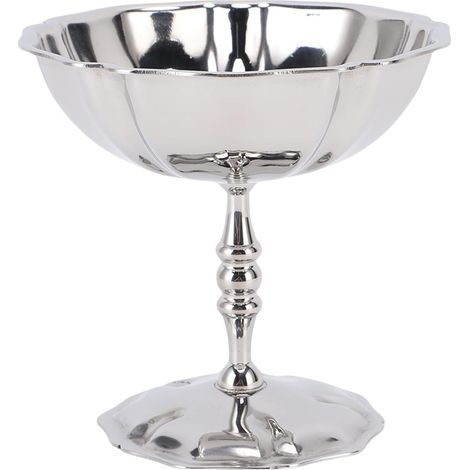 Stainless Steel Ice Cream Cups, Wide Base (Flower Shape Cup) (1/5)