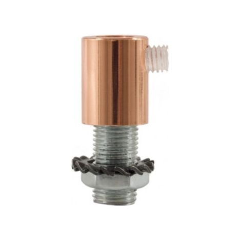 Serre-Câble Cylindrique Métal Cuivré avec Tige, Écrou et Rondelle - Accessoires de Fixation Métalliques
