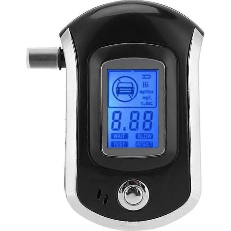 Titre : Testeur d'alcool numérique portable LCD avec rétroéclairage bleu, analyseur de souffle pour contrôle d'alcoolémie, appareil de détection facile à utiliser pour conducteurs. (1/4)