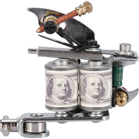 Bobine de film pour machine à tatouage professionnelle, cadre pistolet et équipement d'alimentation pour ombrage, argenté. (1/3)