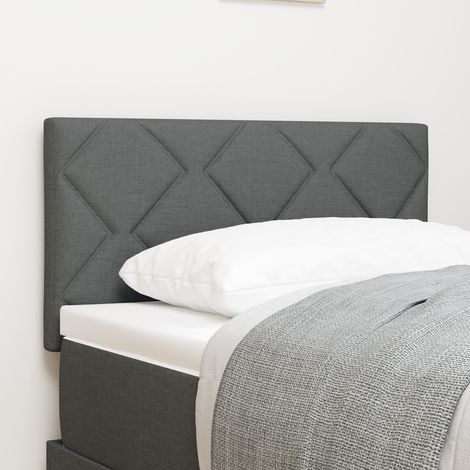 Headboard with LED Strip Lights Adjustable Grey 80 cm Fabric vidaXL (1/5)