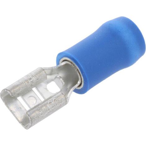 Connecteur plat 4.8mm 0.8mm femelle 1-2.5mm2 serrage sur fil bleu x10