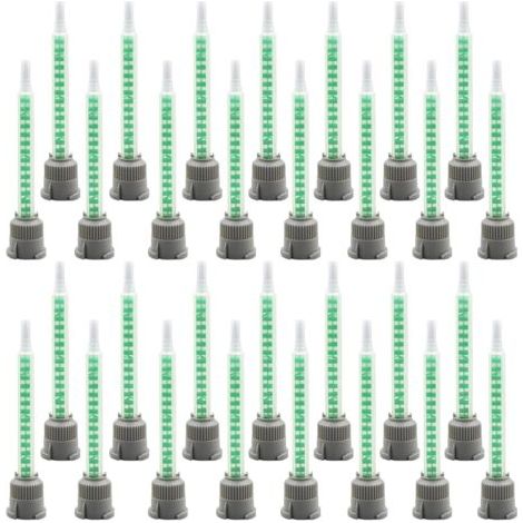 Lot de 30 buses de mélange statiques - Buse de mélange pour colle 2K - 1:1 - Tube mélangeur - Embouts de mélangeur - Colle plastique - Mélangeur statique pour colle plastique - Colle à deux (1/5)