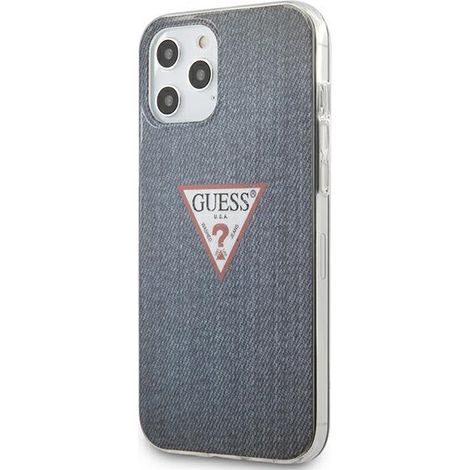 Custodia per iPhone 12 Pro Max Guess Jeans Collection Blu Navy