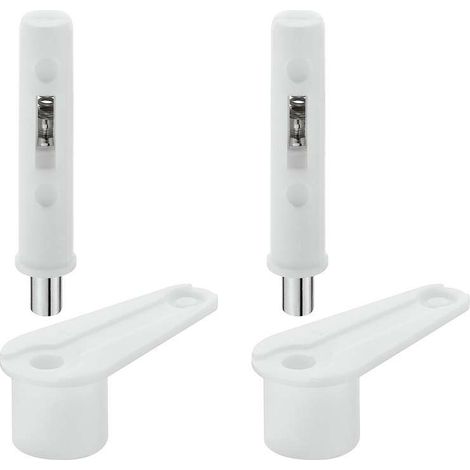 Cyclingcolors – Pivot de porte universel blanc à enfoncer – Pour meuble bois – Angle d'ouverture 140° – Épaisseur de porte 12-21mm