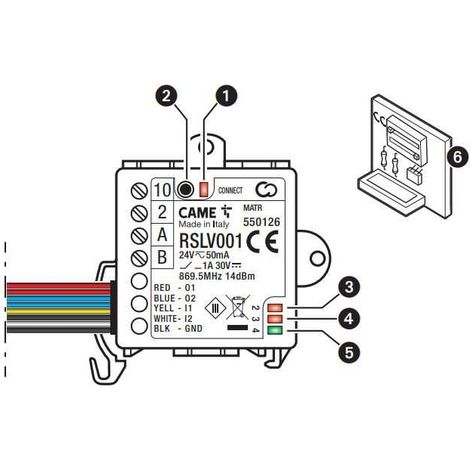 CAME RSLV001 modulo slave per gestione automazione da abbinare a RETH001 (1/3)