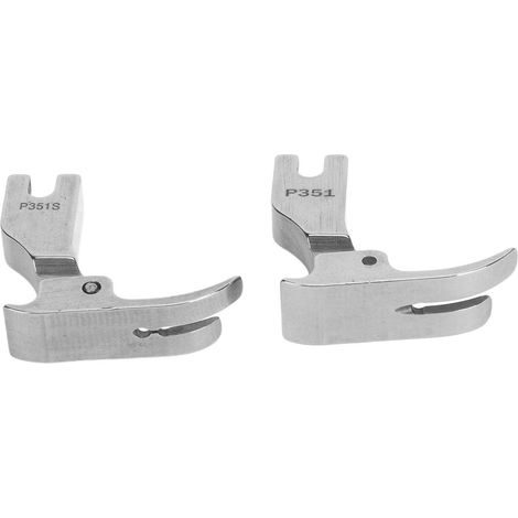 Deux pieds-de-biche d'origine pour machine à coudre P351, pieds-de-biche plats tout acier de haute qualité, durables. (1/5)