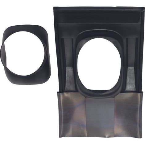 Vaillant Bandeja universal de plástico para tejado inclinado (25-50 grados de inclinación) negro, 009076