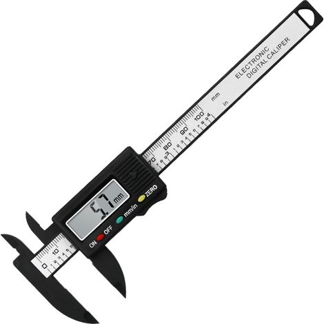 Calibrador digital de 0-100 mm, calibrador electrónico LCD, herramientas de medición para carpintería (pilas no incluidas). (1/5)
