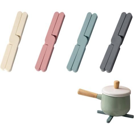 4 sottopentola in silicone, sottopentola pieghevoli in silicone, tappetini pieghevoli resistenti al calore, tappetini antiscivolo per pentole calde (1/5)
