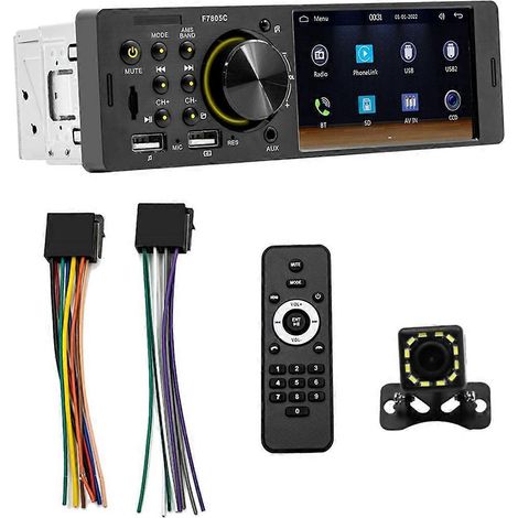 Autoradio simple DIN avec écran tactile 4 pouces et lecteur MP5 (1/5)