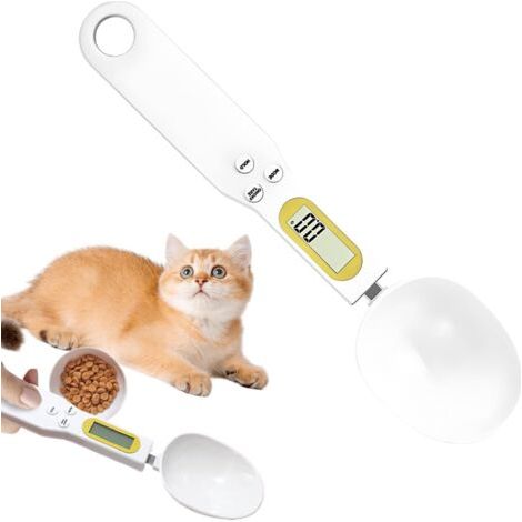 Messlöffel, elektronische Waagen und Becher – Digitale Küchenlöffel – Für die heimische Küche, zum Backen von Gebäck, für Tierfutter (Katze/Hund) und Kaffee