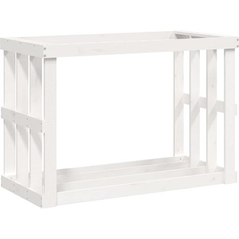 Maison Exclusive - Soporte para leña de exterior madera pino blan (1/5)