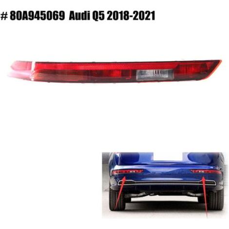 Feu Arrière Gauche Audi Q5 (2018-2021) - Réflecteur Pare-Chocs 80A945069 - Compatible Modèle SUV - Remplacement LED (1/4)