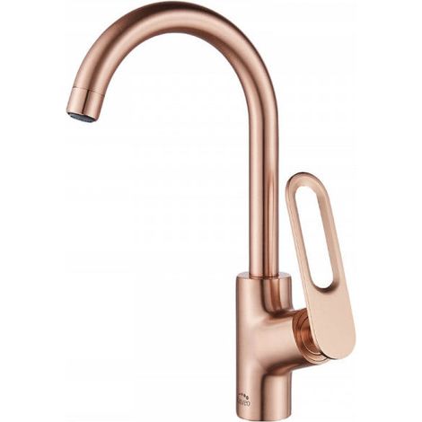 Robinet d'évier de cuisine TIERRA or rose (1/2)