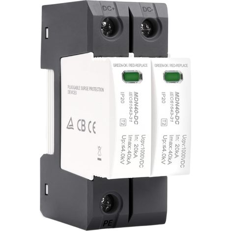 Parafoudre Photovoltaïque 1000V DC Parafoudre Protecteur DC 2P 20-40kA (1/5)