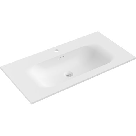Mexen Vela lavabo empotrado en encimera 91 x 46,5 cm, blanco mate - 25239001 (1/3)