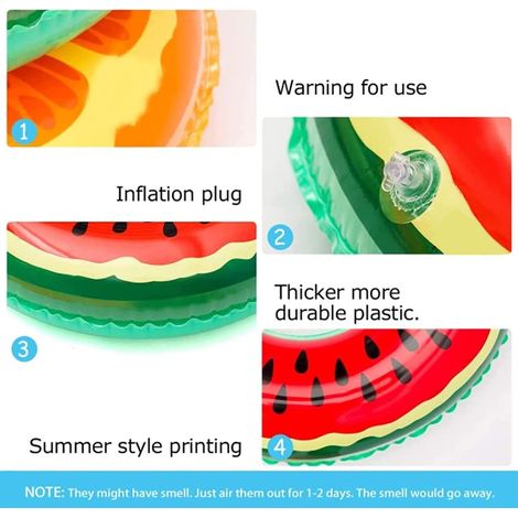 Bouée Piscine - Pastèque Gonflable - Pour Enfants - PVC Sécurisé - Idéale Fête Estivale - 1 Pièce (1/5)