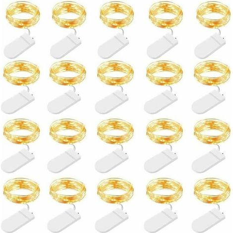 Guirlande lumineuse de Noël,20 pièces 1M 10 LEDs guirlandes lumineuses en fil de cuivre pour chambres Guirlande lumineuse de Noël (1/5)