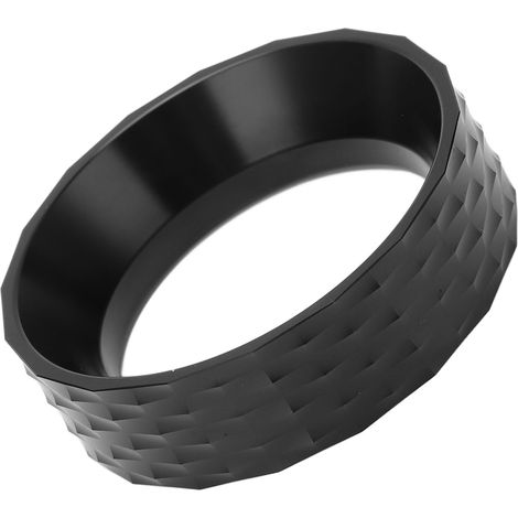 Espressomaschinen-Siebträger, magnetischer Staubring, 51-mm-Auslaufring, schwarz (1/5)