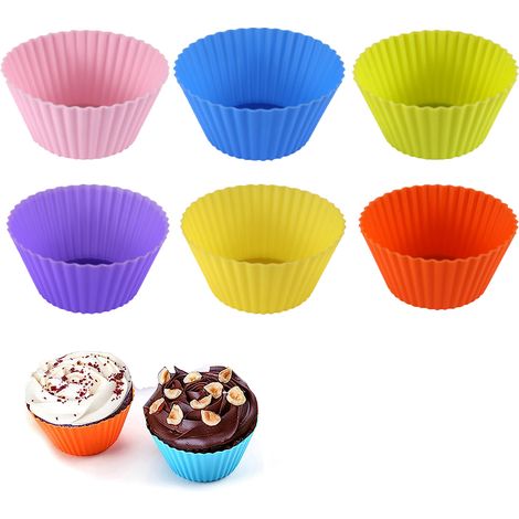 Lot de 24 Moules à cupcakes, Silicone alimentaire, Antiadhésif, Résistant 240°C, Pour four et lave-vaisselle, Fêtes et Noël (1/5)