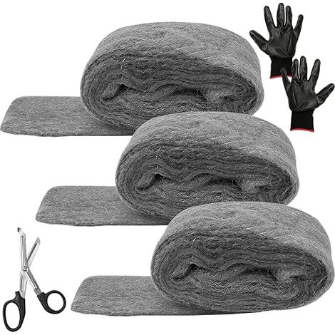3 rolls of steel wool against mice, stainless steel wool against mice (1/5)