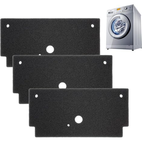 3 Pièces 12022801 Filte Sèche Linge pou Sèche-Linge à Pompe à Chaleu Bosch Siemens, 292 x 142 x 19mm Filte éponge Filte Tapis Condenseu Filtes pou Sèche de emplacement Filte Socle